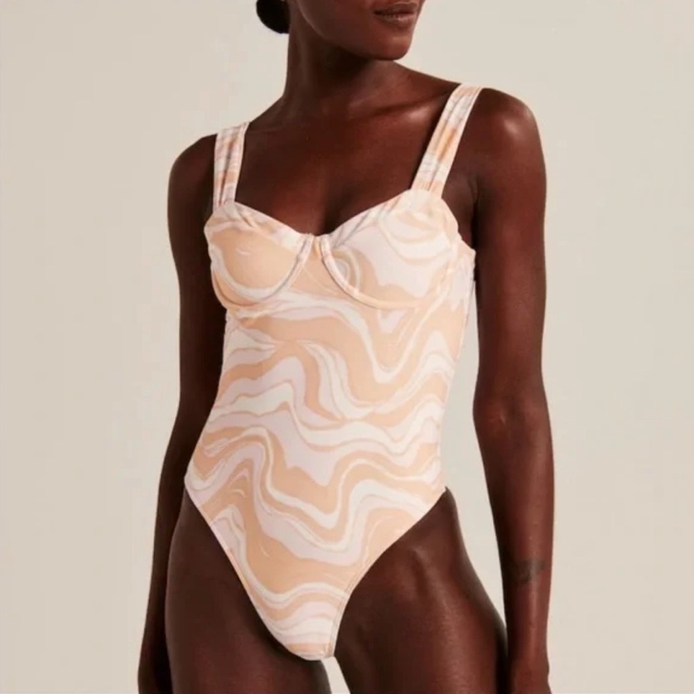 Abercrombie & Fitch Pastel Swirl One Piece - size M